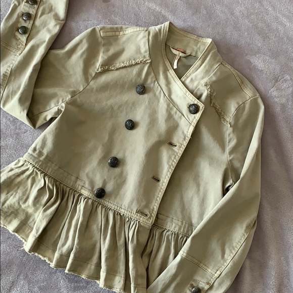 🎉 Free People Ruffled Military Jacket - Picture 5 of 6